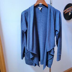 Sonoma Wmns Blue Cardigan W/pockets Sz M